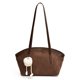 thumbnail image 1 of Bolso Hombro Tote para Axila Terciopelo Piel Ante Informal Gran Capacidad B (café), 1 of 9