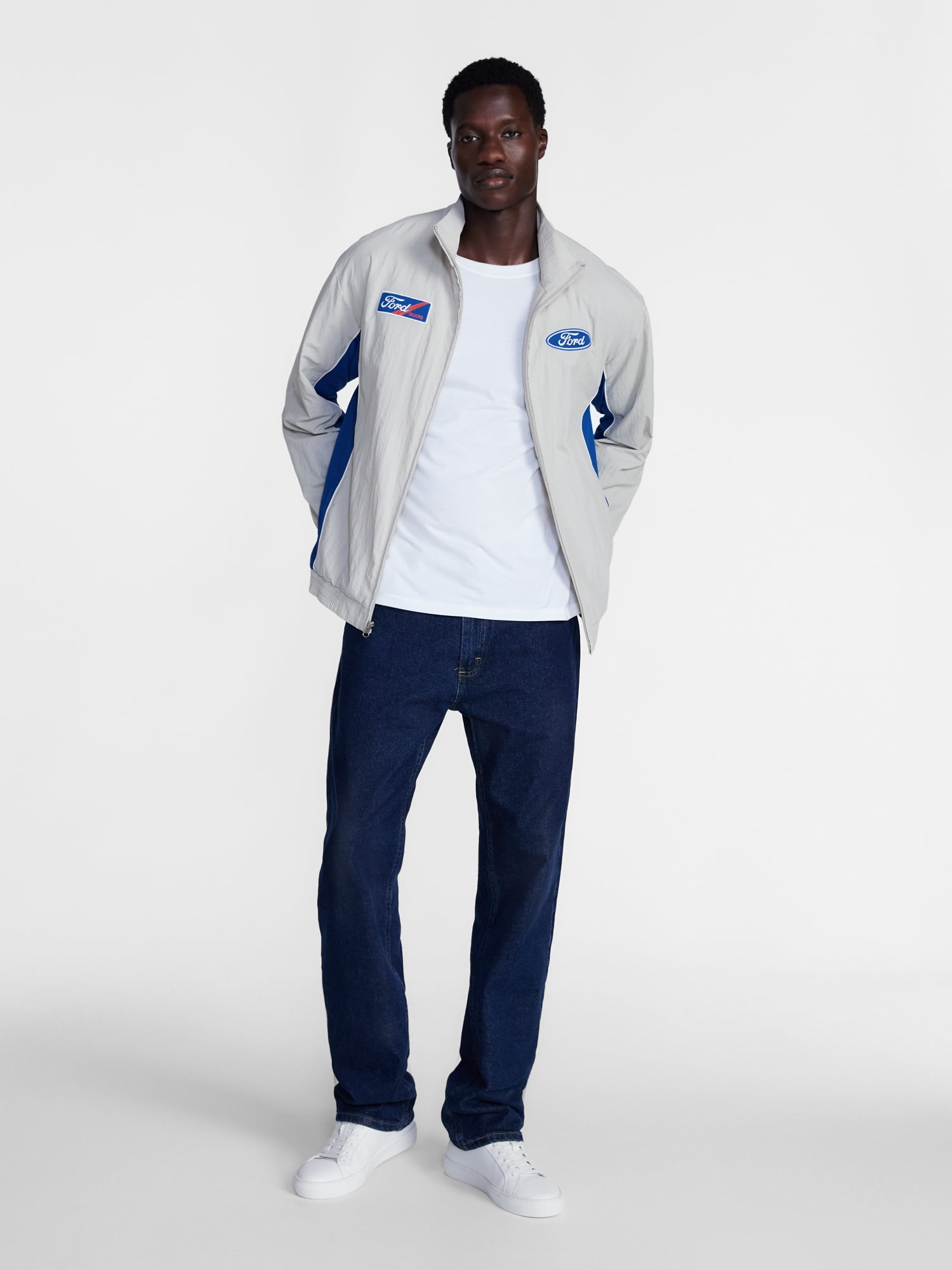 Ford Men's Graphic Windbreaker Jacket with Long Sleeves, Sizes S-3XL