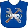 thumbnail image 3 of Inktastic Grandpa's Little Helper Boys Baby Bib, 3 of 4