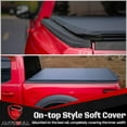 thumbnail image 4 of WHALEMOTOR 6.5ft Soft Quad Fold Tonneau Cover Compatible with 2004-2014 Ford F150 F-150, Vinly Top Alloy Steel Structure, Also Fits Lincoln Mark LT Bed (78.8"), 4 of 7
