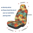 thumbnail image 3 of Wukai Colorful Hawaii Palms Full Set Car Seat Covers with Soft Padding Universal Auto Front Seats Protector and Cushion Mat, 3 of 5