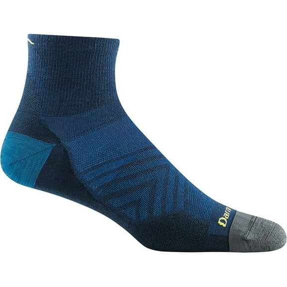 Darn Tough Men's Run Quarter Ultra-Lightweight Running Socks, Large Size, Eclipse
