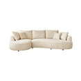 thumbnail image 4 of Trilenars 122.8" Curved Sofa, Living Room Sofa Couch Chaise, Modular Sectional Sofa Couch, Mid Century Upholstered Couch For Office, Apartment, Home, Studio, Living Room, Left Hand Facing , 4 of 6