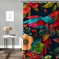 thumbnail image 2 of Orinice Bird Flower Tree Bathroom Decor Set with Hooks Polyester Fabric Shower Curtain for Chic Modern Bathroom Decor Multi Size Colorful Luxurious Graphic Print 69x72, 2 of 7