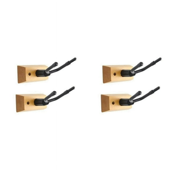 4 Pcs Violin Wall Mount,Violin Rack Wall Hanger,Violin Viola Ukulele Hanging Hook,Can Hang Violin Bow,for Home&Studio,4 x Cento 4 x Base 8 x screw,Wood color