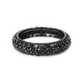thumbnail image 3 of 3 1/3ct Black Diamond Pave Eternity Wedding Anniversay Ring, 3 of 3