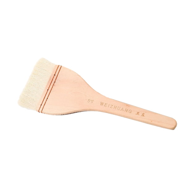 Methold Pincel de pelo de cabra blanco, pincel para atar, mango de madera, pinceles para pintura al óleo para fondo de lavado, acuarela, 5 Type3 NO3