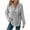 Gray, variant on Loopsun Womens Winter Tops, Hooded Sweatshirts for Women, Women's Casual Comfortable Solid Hooded Long Sleeve Sweatshirt Top with Buttons Gray, L