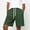 E_ Army Green, variant on Drawstring Elastic Waist Textured Casual Bermuda Shorts, Lightweight Breathable Straight Leg Shorts Green S