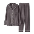 thumbnail image 5 of Family Christmas Pjs Matching Sets Silk Pajamas Long Sleeve Button down Holiday Nightwear Mommy and Me Christmas Pajamas, 5 of 5