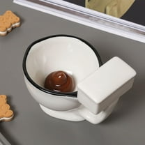 Elainilye Toilet-Shaped Ceramic Mug for Hot Drinks, Coffee, Tea, Cocoa, and Milk, Funny Gift for Family and Friends