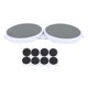 thumbnail image 2 of Giratorio Para Alimentos De Escritorio, Bandeja Para Servir De Mesa, 2 Rectas, Fácil Extensión, 2 Piezas, Diseño Minimalista, Fácil De Mantener Para Mesa De Comedor, 2 of 7