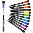thumbnail image 1 of 12 Magnetic Whiteboard Pens and Eraser Set - Colored Whiteboard Markers - Erasable Dry Erase Markers - Thin Whiteboard Pens for Kids - Erasable, 1 of 4