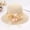 Yellow, variant on Women's Glitter Straw Sun Hat with 3D Floral Bowknot and Faux Pearl Accent Featuring Wide Brim Foldable Design Beige