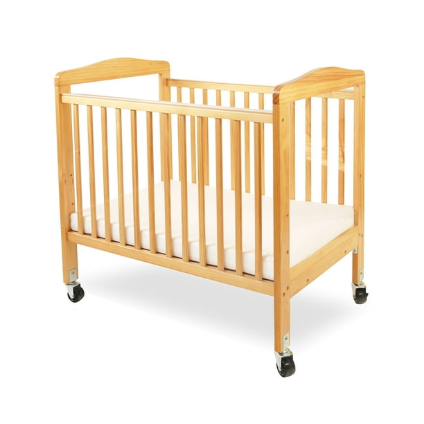 L A Baby Portable Mini Crib With Mattress Natural Walmart Com Walmart Com