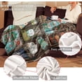thumbnail image 3 of Flannel Fleece Blanket Throws Happy Camper Lightweight Plush Soft Cozy Warm Blanket for Living Room Couch Chair Bed Sofa Office,50X60 inches, 3 of 6