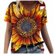 thumbnail image 2 of Fiudx Ofertas Flash Del Día Solo En Línea Camiseta de Manga Corta con Cuello En V Estampada para El Día de La Independencia Informal a La Moda para Mujer, 2 of 4