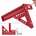 thumbnail image 3 of Extended 3D Multi-Angle Measuring Ruler Woodworking Square Protractor W/Dowel Pin,Miter Triangler Layout Measuring Tool,1 * triangle ruler,Red, 3 of 7