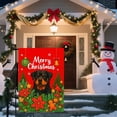 thumbnail image 4 of Christmas Dog Garden Flag 12x18 Inch Double Sided Winter Rottweiler with Poinsettia Gingerbread Ornaments Snowflakes for Outdoor Yard Lawn Porch Patio Welcome Decor, 4 of 6