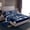 Blue White, variant on Homewish Happy Camping Twin Sheet Sets 3pcs for Kids Children Teens,Adventure Car Twin Fitted Sheet Microfiber,Lodge Cabin Breathable Flat Sheet,Super Cozy Room Decor