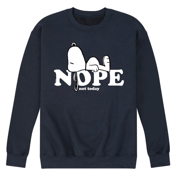 Peanuts - Snoopy Nope Not Today - Men's Crew Fleece Sweatshirt