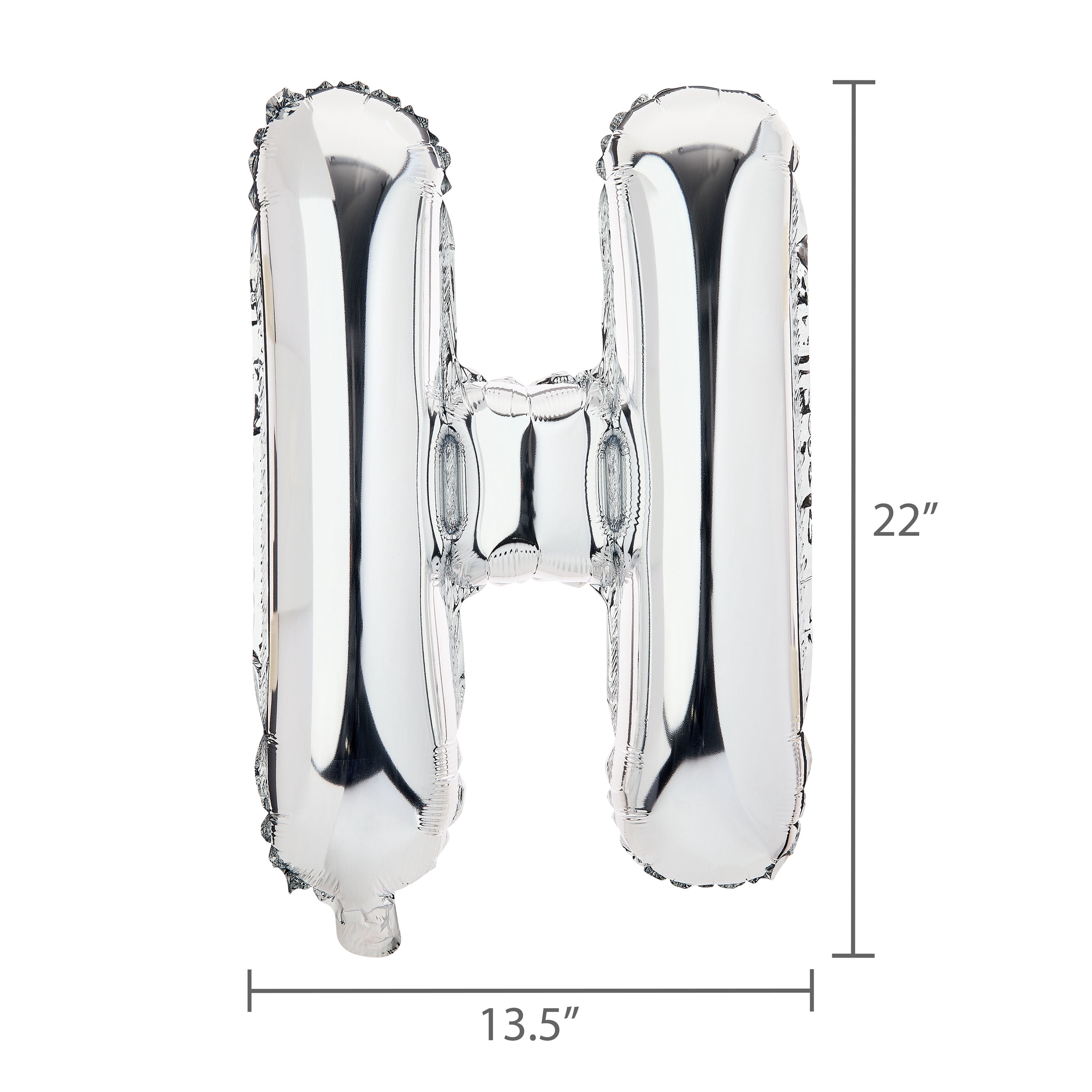 Silver Happy Birthday Air-Filled Balloon Banner, 16 Pieces, by Way To Celebrate