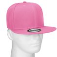 thumbnail image 5 of Falari Wholesale 12 Pack Snapback Hat Cap Hip Hop Style Flat Bill Blank Solid Color Adjustable Size Pink, 5 of 6