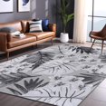 thumbnail image 4 of Floral Indoor Outdoor Rugs 5x7 Large Area Rug for Living Room, Patio Decor, Kitchen, and Entryway Rug, Washable Stain Resistant Outside Carpet Gray 5 x 7, 4 of 9