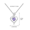 thumbnail image 3 of kladzum Heart Necklaces for Women, Mother's Love Micro Inlaid Pendant Heart Shaped Two-tone Necklace Fashion Jewelry for Valentine's Day Mother's Day Anniversary Birthday Gifts, 3 of 3
