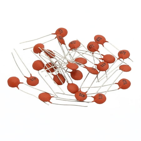 

Uxcell 0.47nf 50V Ceramic Disc Capacitor 25 Pcs Ceramic Chip Capacitor Assortment Kit Brown Red