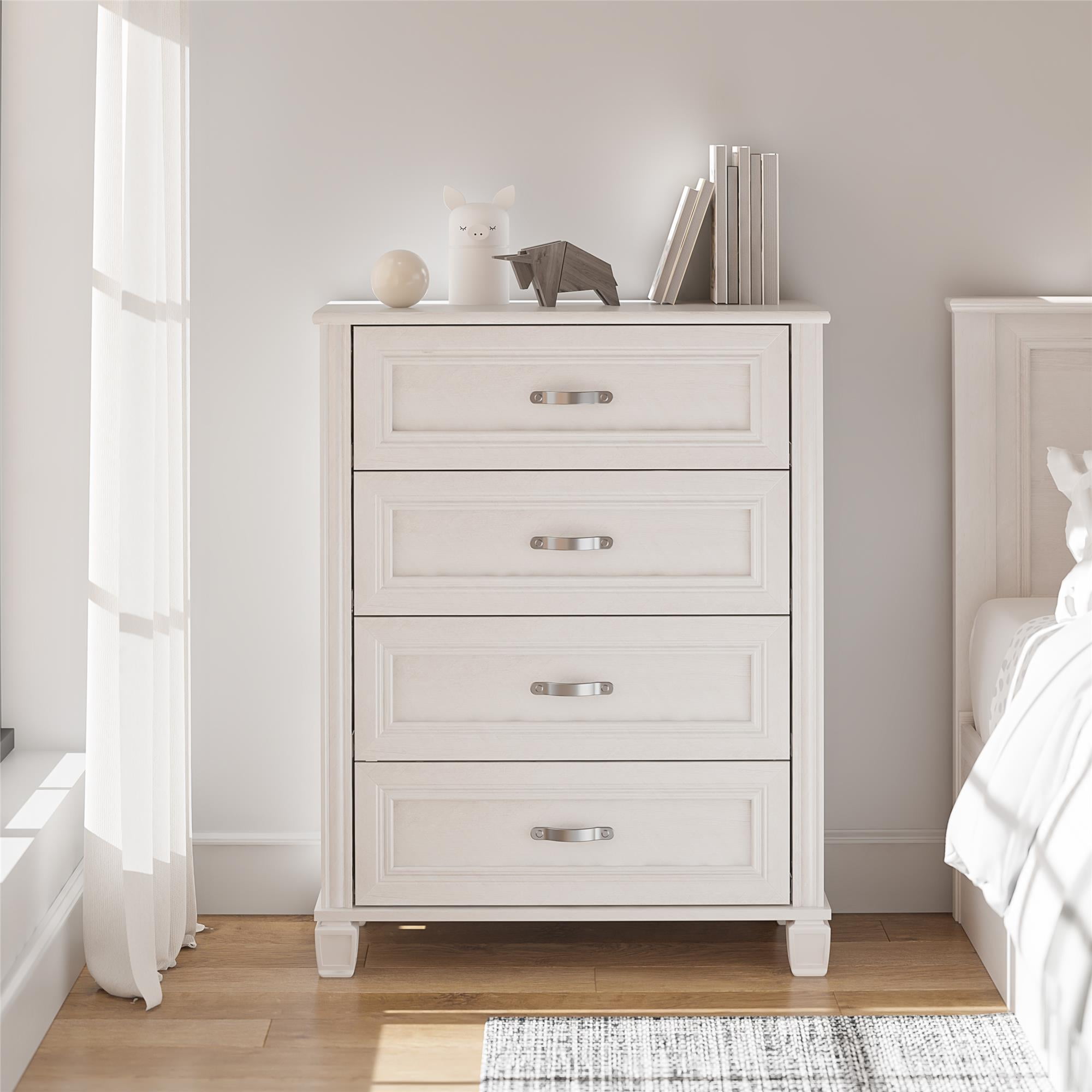 Ameriwood Home Hillview 4 Drawer Dresser Ivory Oak