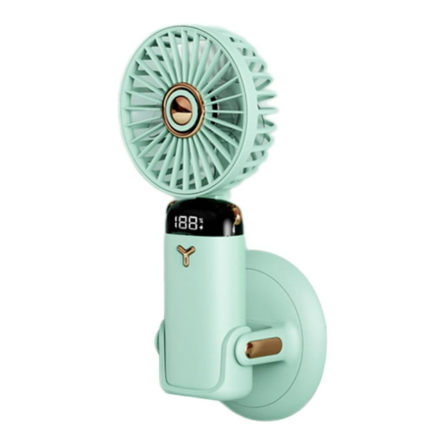 Mini ventilador portátil de 5 velocidades, recargable, de mesa, para dormitorio, hogar y viajes. Verde