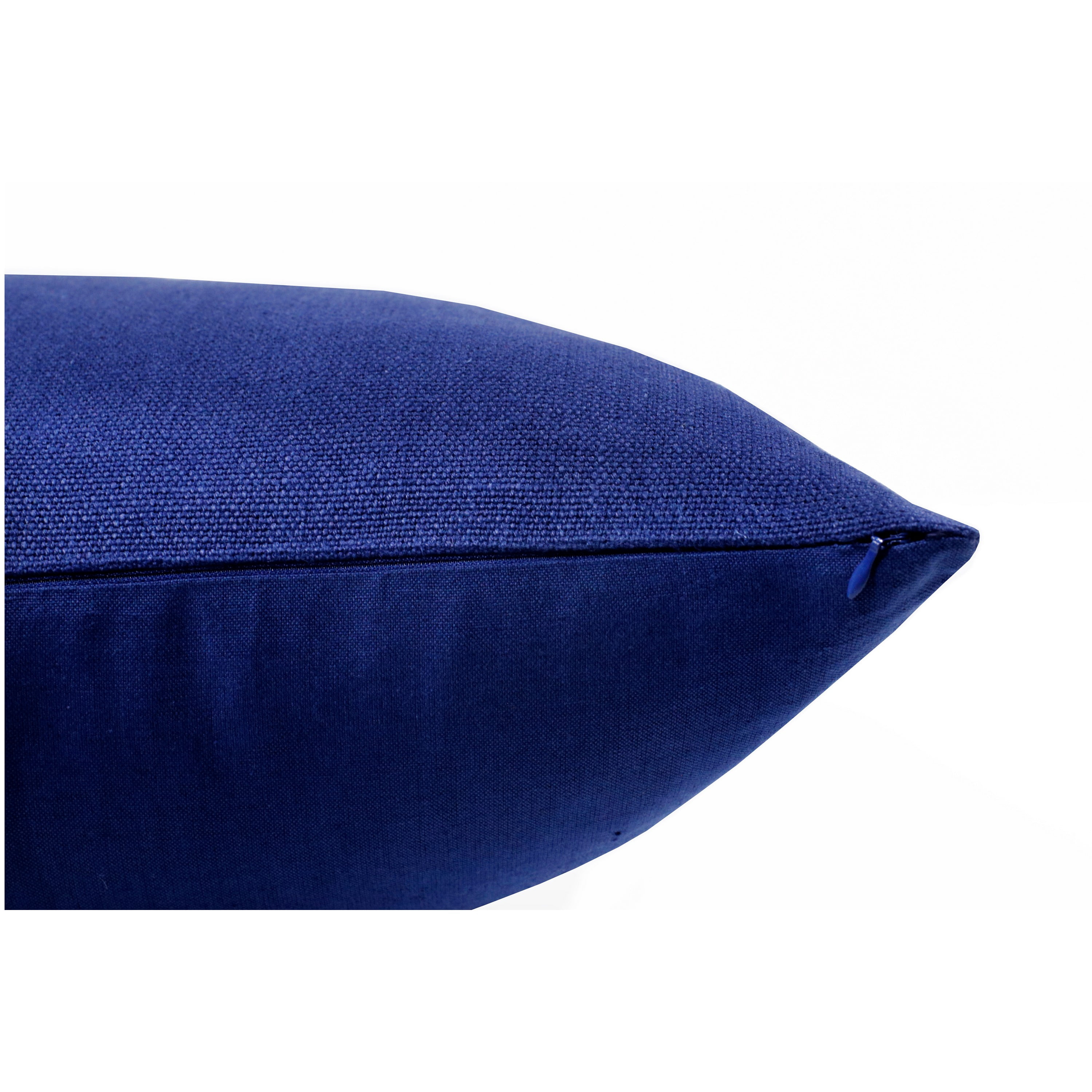 Harlow Hill Faye 20" x 20" Navy Solid Linen Adult Decorative Throw Pillow Cover