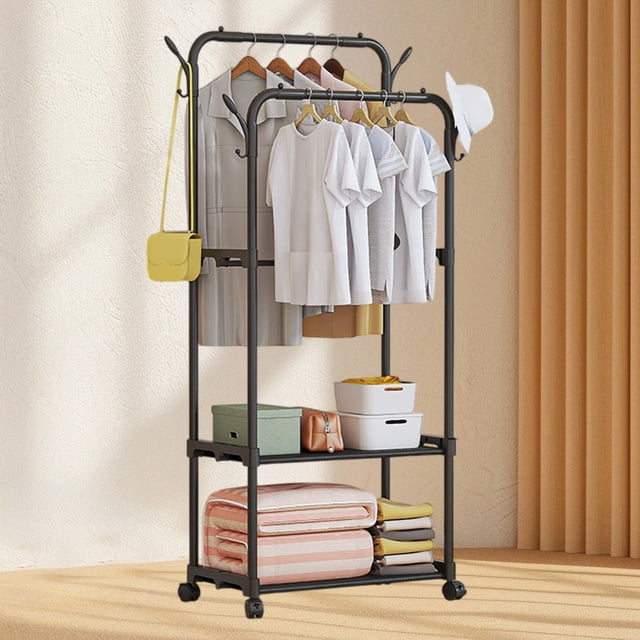 Cameland With Shoe Rack Coat Rack Floor Storage Rack Household Dormitory Multifunctional Coat Rack