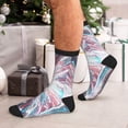 thumbnail image 7 of KLL Blue Swirl Fireworks Print Cool Socks Men's Women's Crew Socks Funny Crazy Novelty Stockings, 7 of 7