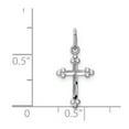 thumbnail image 3 of 14K White Gold Charm Pendant Themed Diamond-Cut 19.75 mm 9.45, 3 of 4