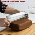 thumbnail image 3 of 2 Pack Large Baking Loaf Pans Set, 12x5 Inch Stainless Steel Bread Pans, Metal Bakeware Set for Meatloaf, Sourdough Bread, Brownies, Healthy & Sturdy, Dishwasher & Oven Safe, 3 of 7