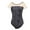 Gray-A, variant on Women Ballet Dance Leotards Turtleneck Sleeveless Ink Printing Leotard Dancing Bodysuit Backless Swimwear