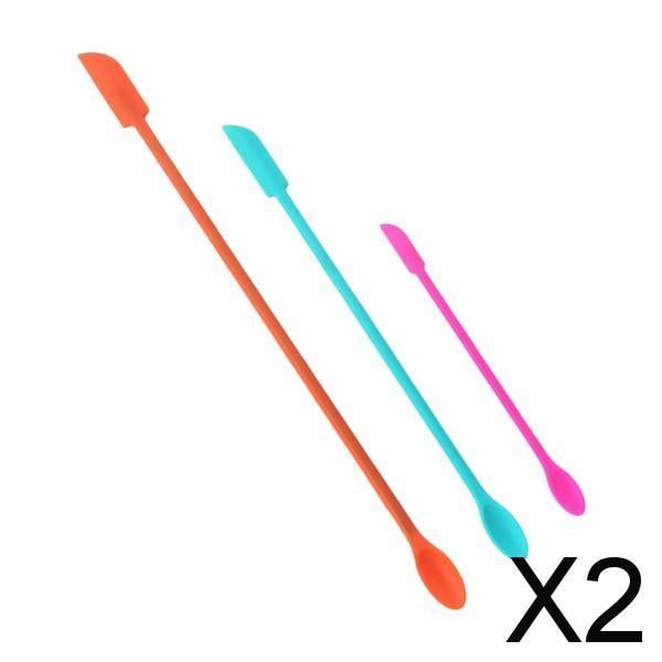 2 Mini Espátulas de Maquillaje Yinane de Vidrio portátiles 2 piezas