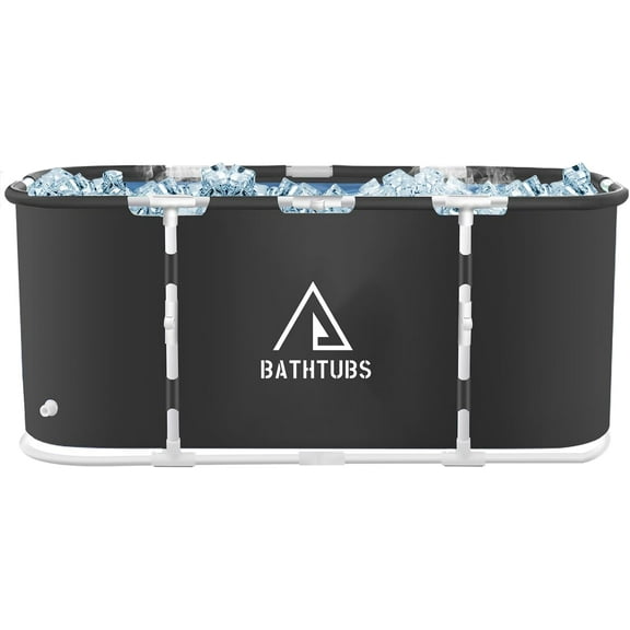 Portable Foldable Bathtub,Separate Family Bathroom SPA Tub,Soaking Standing Bath Tub for Shower Stall,Efficient Maintenance of Temperature,Ideal for Hot Bath Ice Bath 41x23x19Inches(81 Gal Capacity)