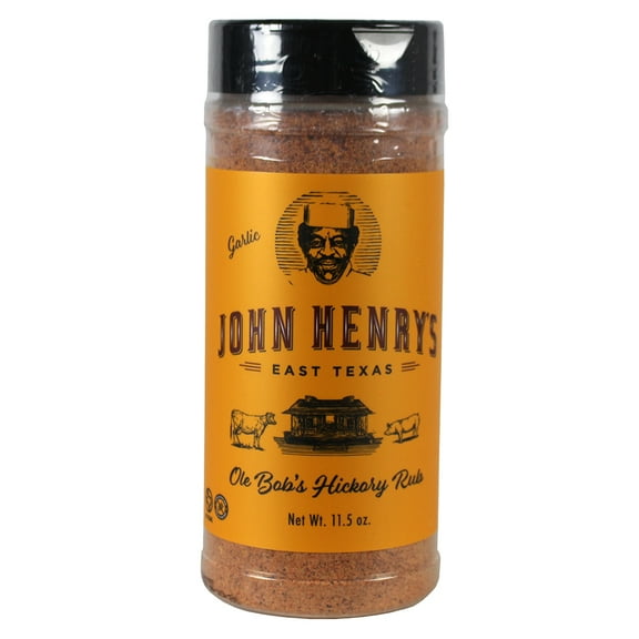 John Henry's Store Ole Bobs Hickory with Garlic Rub Seasoning 11.5 Oz Bottle 55126