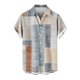 thumbnail image 3 of Camisa Hawaiana para Hombres Imprimir Botón de Manga Corta Girar Hacia Abajo Cuello Blusa Poliéster Spandex, Casual Hawaiano Playa Superior, 3 of 5
