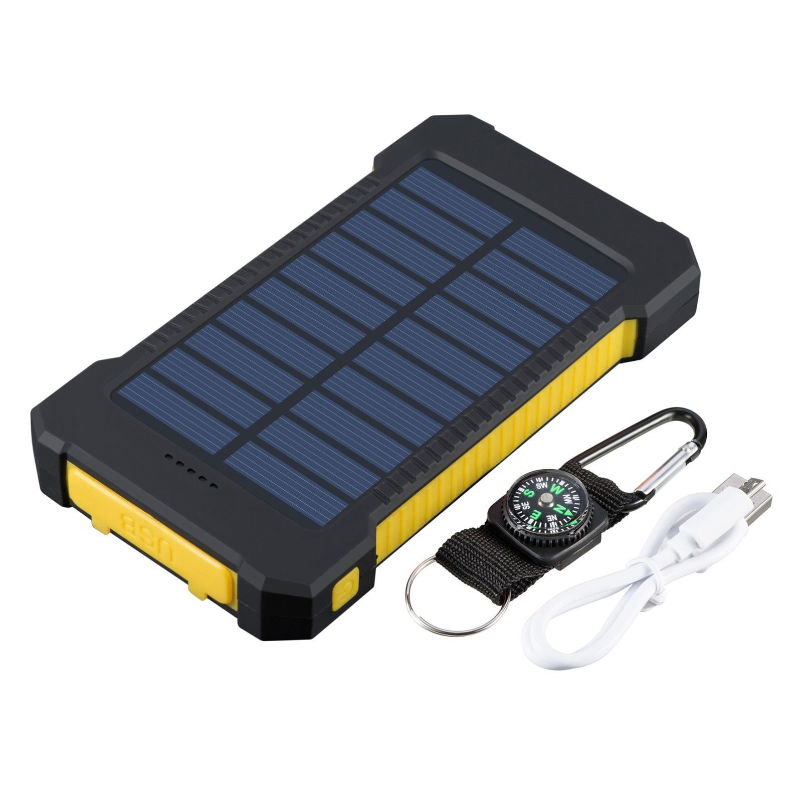 LEORY 300000mAh Waterproof Portable Solar Panel Battery Power Bank Charger  Dual USB Black orange green yellow