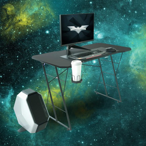 Millhouse Computer Desk Office Study Desk Computer PC Laptop Table Workstation Dining Gaming Table for Home Office Black-Black-