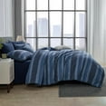 thumbnail image 3 of Wonderful Yarn-Dyed Farmhouse Striped Comforter Set – 3-Piece 100% Cotton Lightweight Bedding, 3 of 7