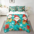 thumbnail image 2 of Castle Fairy Children Santa Claus 7pcs Bedding Comforter Set,Candy Cane Queen Bedding Sets Super Cozy,Merry Christmas Queen Sheet Sets,Lightweight Room Decor, 2 of 8
