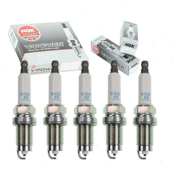 5 pc NGK V-Power Spark Plugs compatible with Volkswagen Passat 2.5L L5 2012-2014