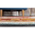thumbnail image 3 of Unique Loom Sahand Bright Medallion Rug 2' 7 x 10' Runner Red/Light Blue, 3 of 5