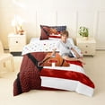 thumbnail image 4 of Erosebridal American Flag Print Twin Comforter Sets,Rugby Pattern A Alphabet Bedding Set For Boys Kids,Reversible,2pcs, 4 of 7