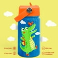 thumbnail image 5 of Crocodile Water Bottle - Kids Water Bottle with Straw Lid - 12 Oz Insulated Stainless Steel Water Bottles for Toddlers Kid Boys - Travel Cup for School Sports, 5 of 5